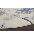 Nourison Somerset Round Area Rug ST18-Ivory/Blue