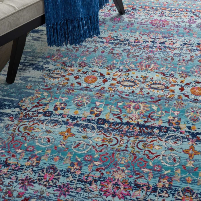 Nourison Vintage Kashan Area Rug VKA02-Blue