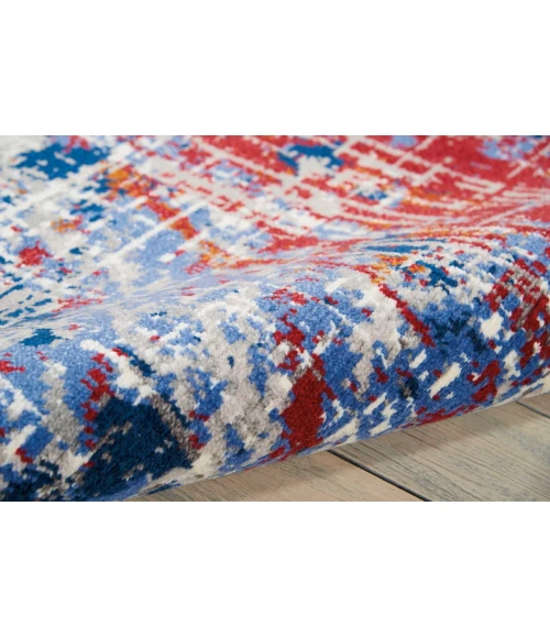 Nourison Tahoe Modern Area Rug TWI25-Red/Blue