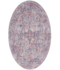 Nicole Curtis Machine Washable Series 1 Blue Multicolor SR104 7 ft. 10 in. Round Rug