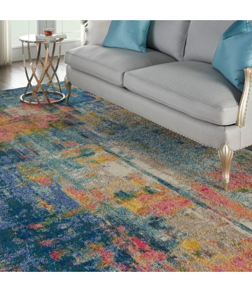 Nourison Celestial Area Rug CES09-Blue/Yellow