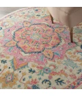 Nourison Passion Round Area Rug PSN25-Ivory/Pink