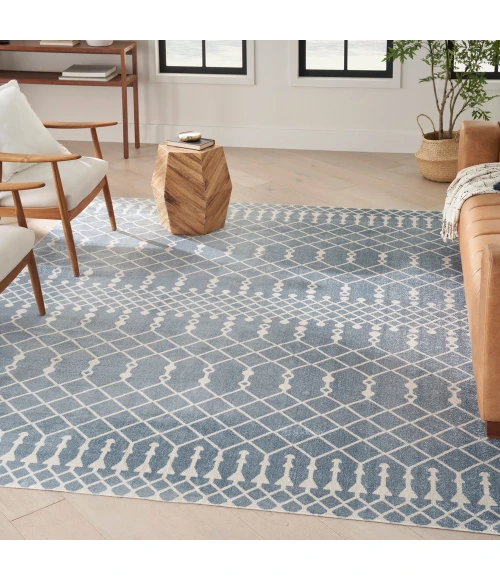 Nourison Astra Machine Washable Area Rug ASW10 Blue