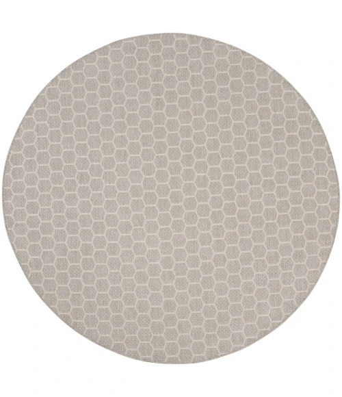 Nourison Twist Reversible Grey TWS01 8 ft. X Round Rug