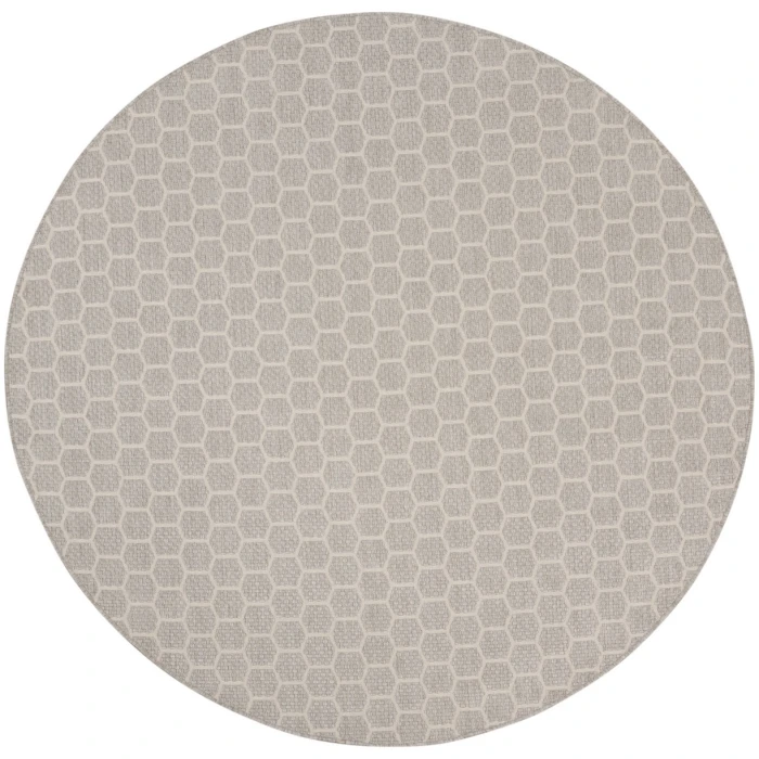 Nourison Twist Reversible Grey TWS01 8 ft. X Round Rug