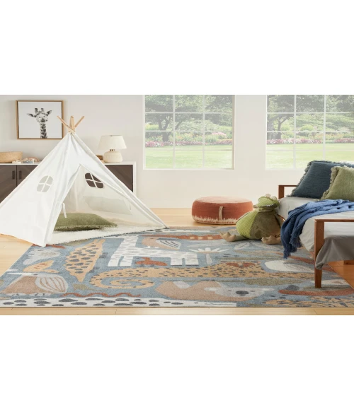 Nourison Astra Machine Washable Multicolor ASW01 7 ft. 10 in. X 10 ft. Rectangle Rug
