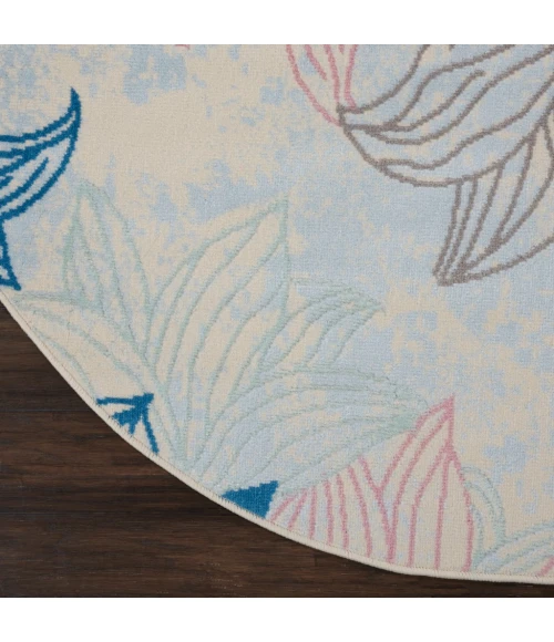 Nourison Jubilant Round Area Rug JUB08-Ivory/Multicolor