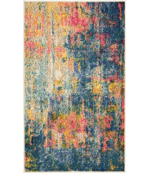 Nourison Celestial Area Rug CES09-Blue/Yellow