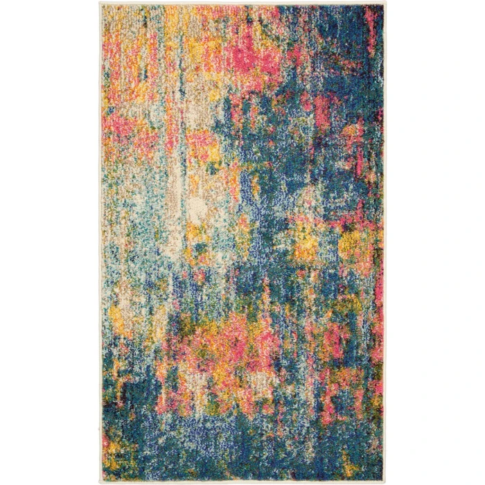 Nourison Celestial Area Rug CES09-Blue/Yellow