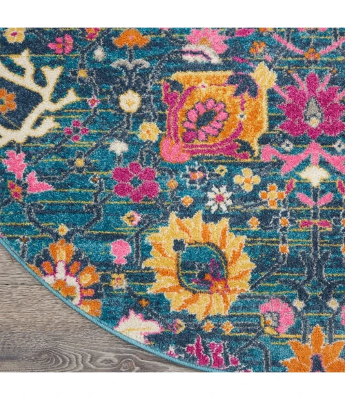 Nourison Passion Round Area Rug PSN01-Denim