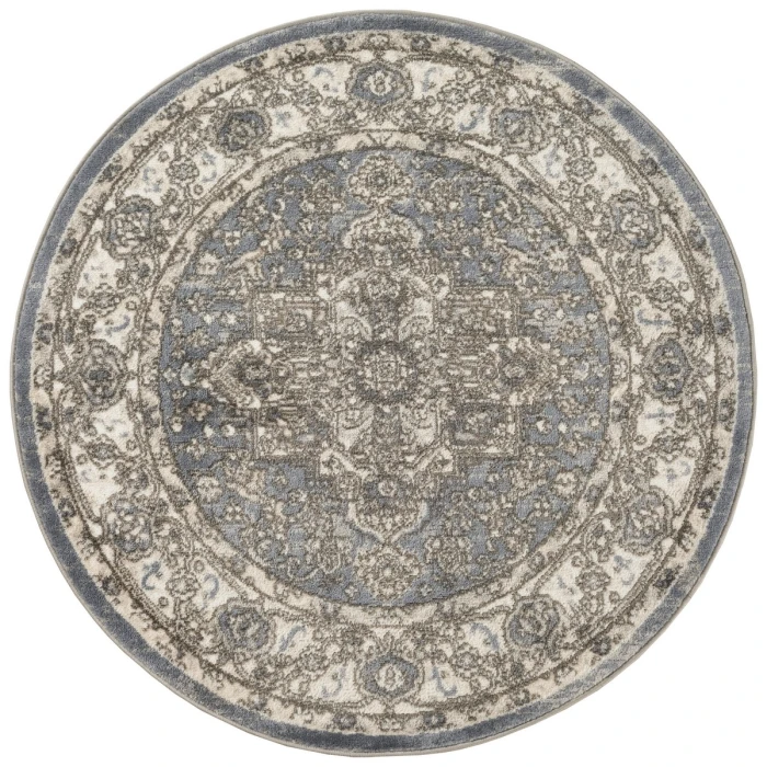 Nourison Quarry Blue QUA05 8 ft. X Round Rug