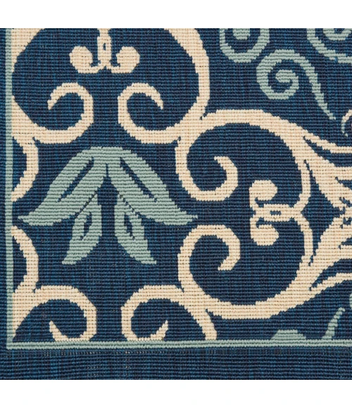 Nourison Caribbean Square Area Rug CRB02-Navy