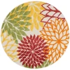 Nourison Home Aloha ALH05 Red Multicolor 5 ft. 3 in. Round Area Rug