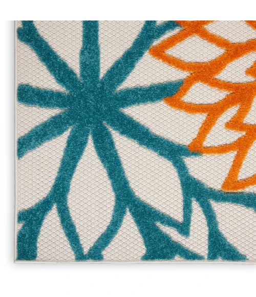 Nourison Aloha Area Rug ALH05 Turquoise Multicolor