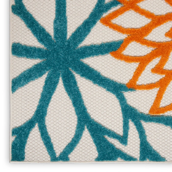 Nourison Aloha Area Rug ALH05 Turquoise Multicolor