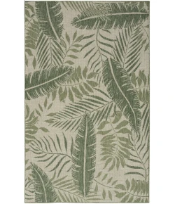 Nourison Home Garden Oasis GOA02 Ivory Green 5 ft. X 7 ft. Area Rug