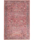Nicole Curtis Machine Washable Series 1 Area Rug SR102 Red 5' x 7'