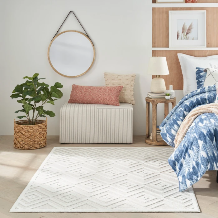 Nourison Versatile Area Rug NRV01 Ivory/White