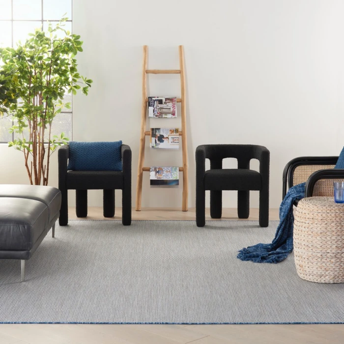 Nourison Courtyard Area Rug COU01-Ivory Blue