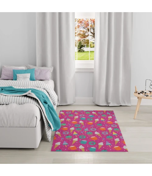 Nourison Home Imagination Pink Multicolor IMA19 3 ft. 5 in. X 5 ft. Rectangle Rug