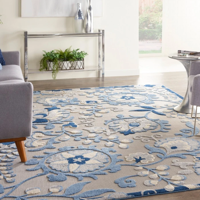 Nourison Aloha Area Rug ALH17-Blue/Grey