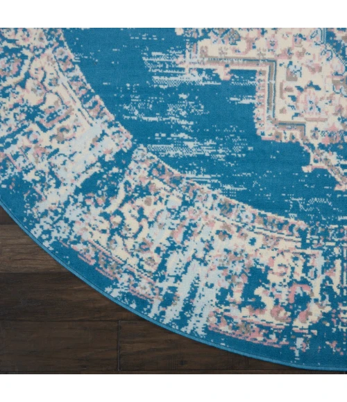 Nourison Grafix Round Area Rug GRF14-Blue