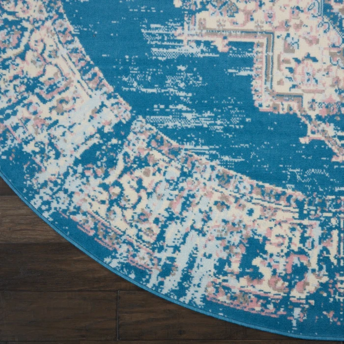 Nourison Grafix Round Area Rug GRF14-Blue