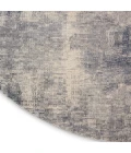 Nourison Rustic Textures Area Rug RUS02 Blue/Ivory 5'3" Round