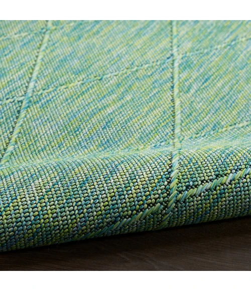 Nourison Washable Solutions Blue/Green WSL01 8 ft. X Round Rug