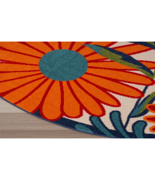 Nourison Aloha Multicolor ALH33 7’10” Round Rug