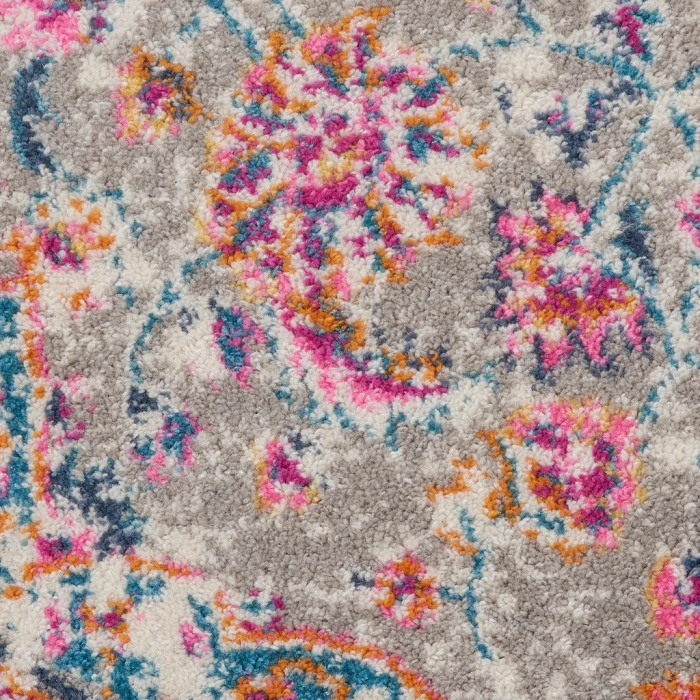 Nourison Passion Round Area Rug PSN22-Grey/Multi