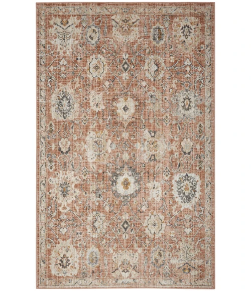 Nourison Oushak Home Rust OUS01 5 ft. 5 in. X 7 ft. 3 in. Rectangle Rug