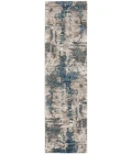 Kathy Ireland American Manor Area Rug AMR04 Ivory Blue 2'2" x 7'6"