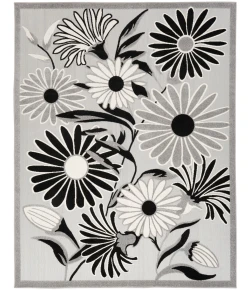 Nourison Home Aloha ALH33 Black White 7 ft. X 10 ft. Area Rug