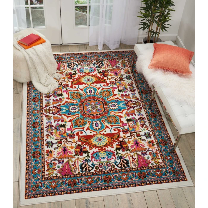 Nourison Home Oakdale White OKD06 7ft.10in. x 10ft. Rect. Rug