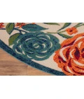 Nourison Aloha Ivory Multicolor ALH32 5 ft. 3 in. Round Rug