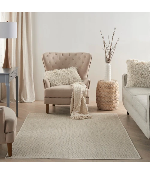 Nourison Courtyard Area Rug COU01-Ivory Silver