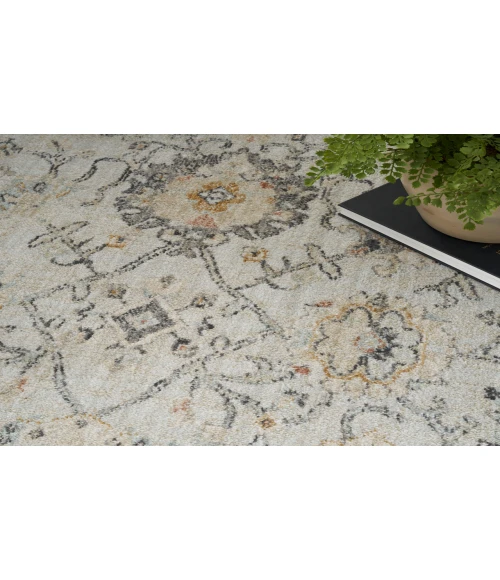 Nourison Oushak Home Grey OUS01 5 ft. 5 in. X 7 ft. 3 in. Rectangle Rug