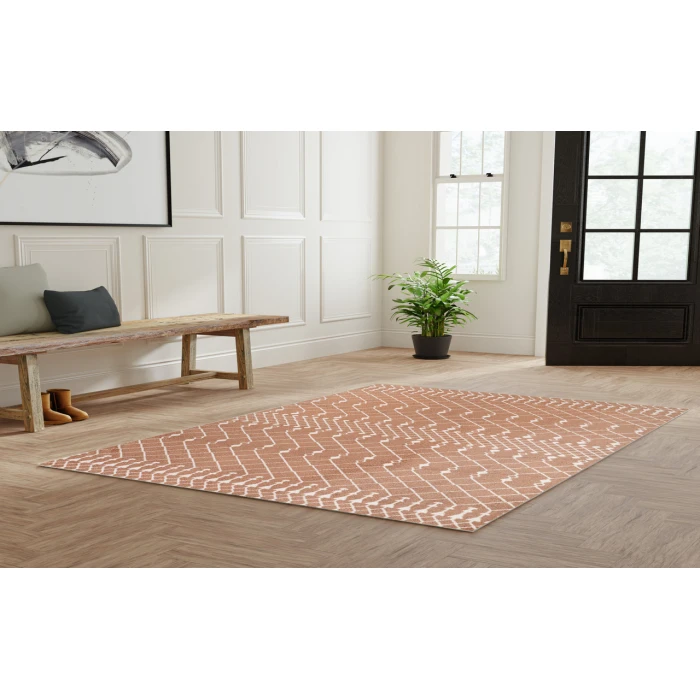 Nourison Astra Machine Washable Copper ASW10 5 ft. 3 in. X 7 ft. Rectangle Rug