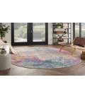 Nourison Passion Ivory Multicolor PSN36 6 ft. X 9 ft. Oval Rug