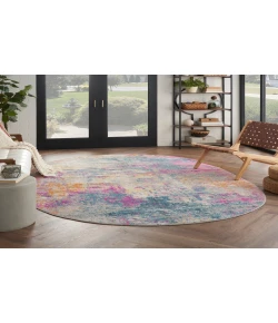 Nourison Home Passion PSN36 Ivory Multicolor 6 ft. X 9 ft. Oval Area Rug