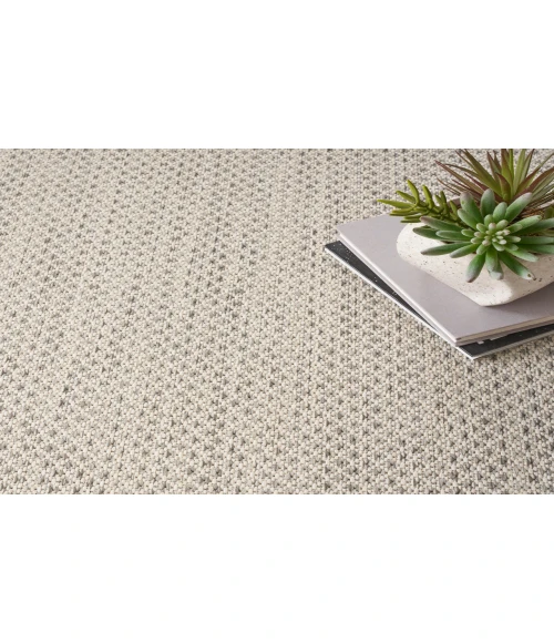 Nourison Courtyard Ivory Silver COU01 10 ft. Square Rug