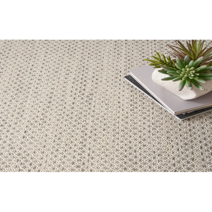 Nourison Courtyard Ivory Silver COU01 10 ft. Square Rug
