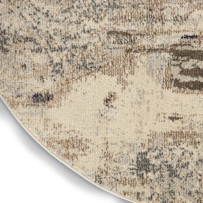 Nourison Celestial Round Area Rug CES02-Ivory/Grey