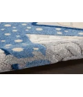 Nourison Aloha Blue Grey ALH24 3 ft. Square Rug
