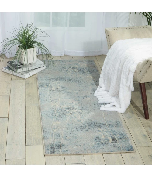 Nourison Somerset Runner Area Rug ST74-Silver/Blue