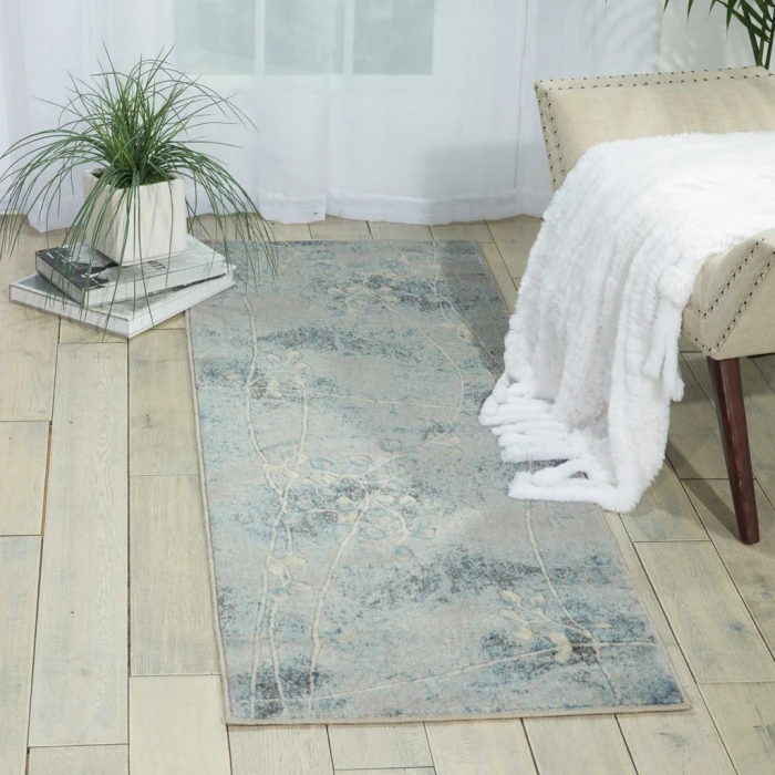 Nourison Somerset Runner Area Rug ST74-Silver/Blue
