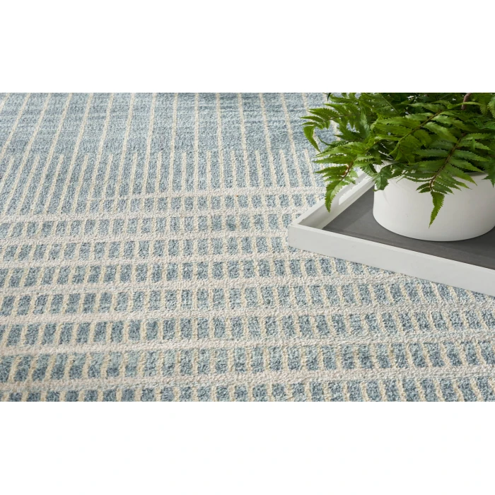 Nourison Astra Machine Washable Blue ASW03 6 ft. 7 in. X 9 ft. Rectangle Rug
