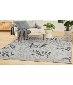 Nourison Home Garden Oasis GOA01 Grey 6 ft. X 9 ft. Area Rug