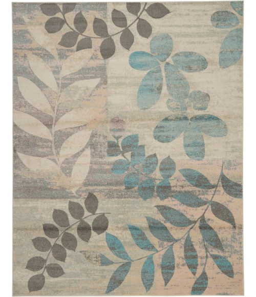 Nourison Tranquil Area Rug TRA01-Ivory/Light Blue